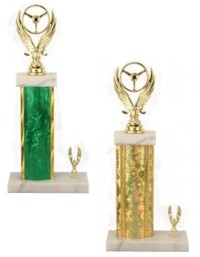 Single Wide Column Trophy - Race Car Figure